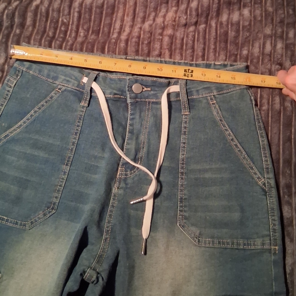 🐎NEW! Women's Straight Leg Cargo Jeans Sz 12/XL - Picture 6 of 6